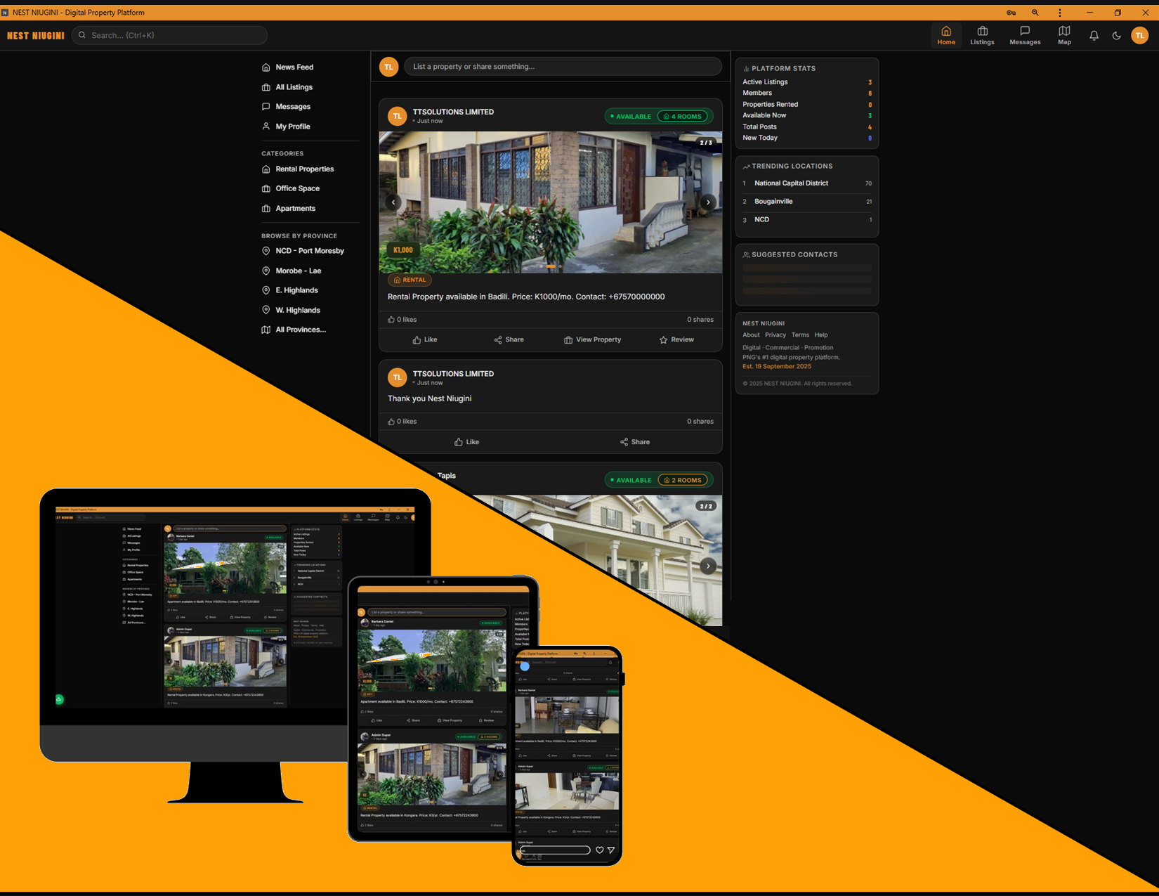 Property Listing Platform / Multi-Business Marketplace Platform